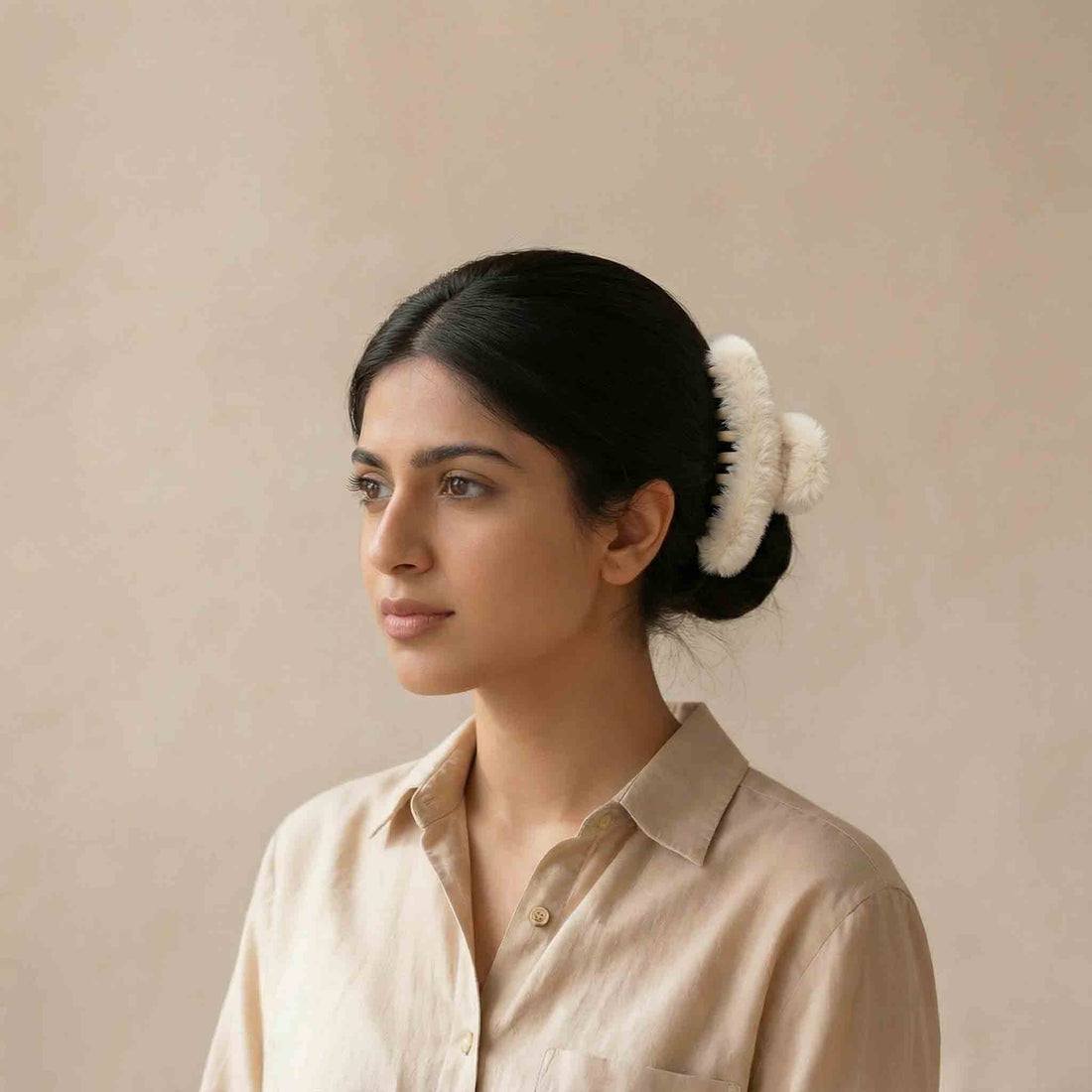 Matte Zigzag & Fluffy Cross Shape Hair Claw Clip Set – Pack of 2