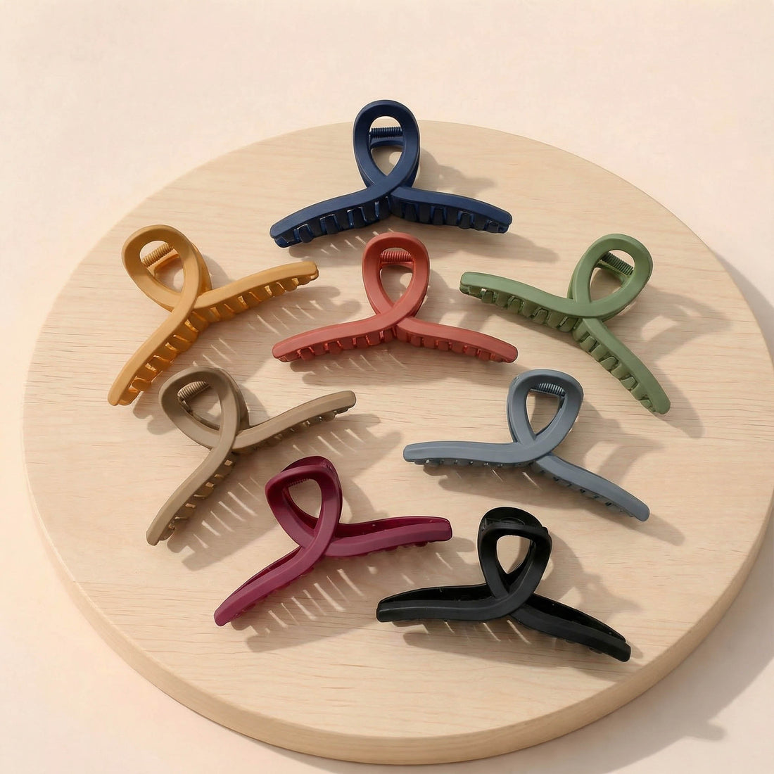 Korean Matte Cross Shape Claw Clip